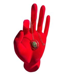 Vintage Winard 12k Gold Filled Jade Pendant 20in Necklace Dates Late 1950’s